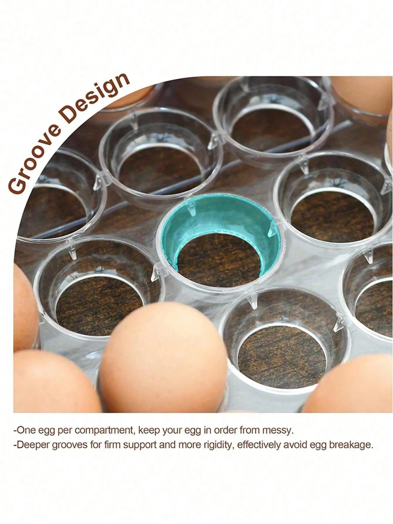1pc Space-Saving Single/Double-Layer Refrigerator Egg Storage Box, Durable And Washable Plastic, Transparent Fresh-Keeping Storage Box, Multi-Layer Egg Tray Container, Stackable Egg Holder For Fridge