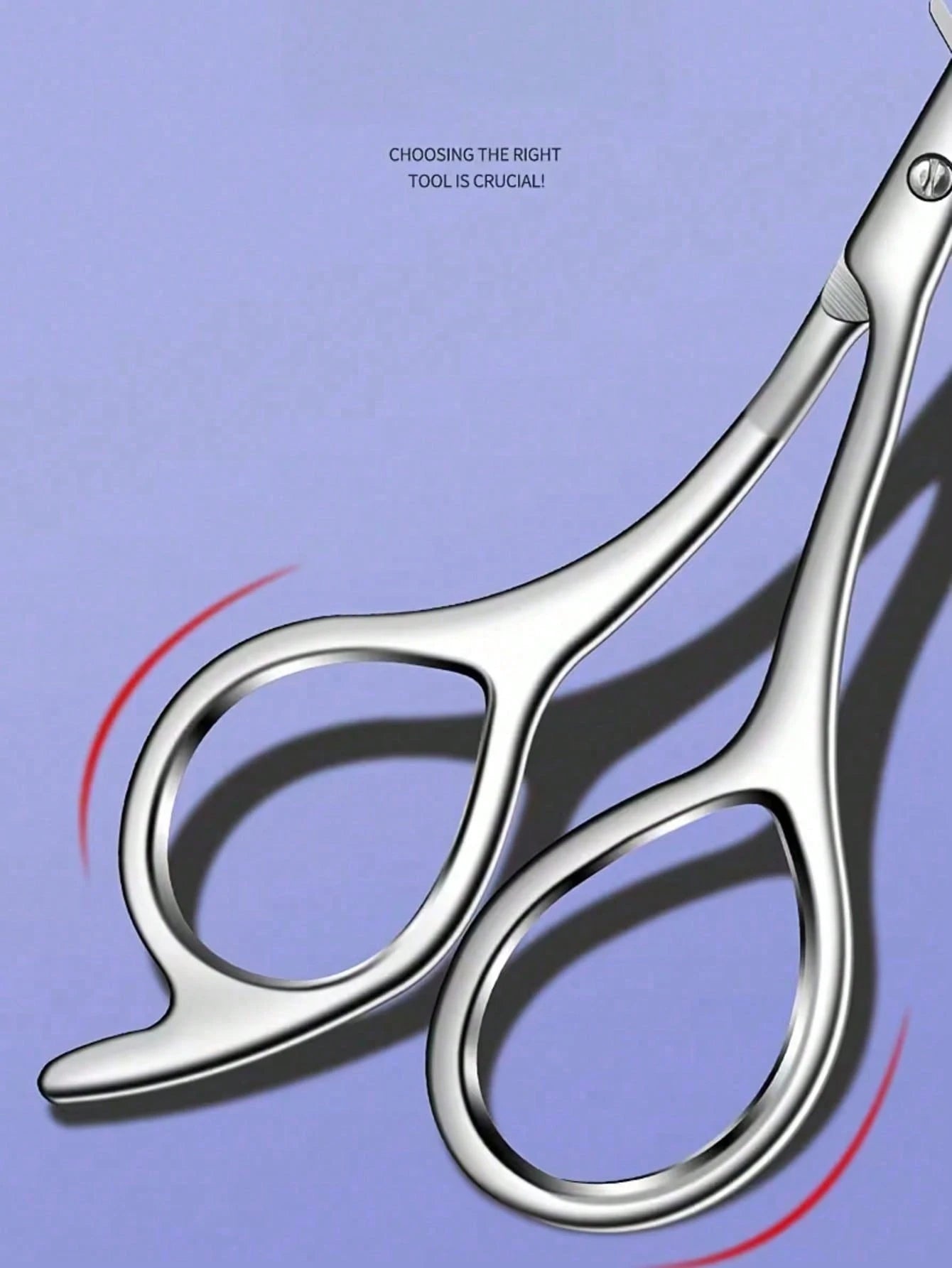 1pc Stainless Steel Eyebrow Comb Scissors, Suitable For Trimming Eyebrows, Bangs, Hair Ends, Sideburns, Etc.