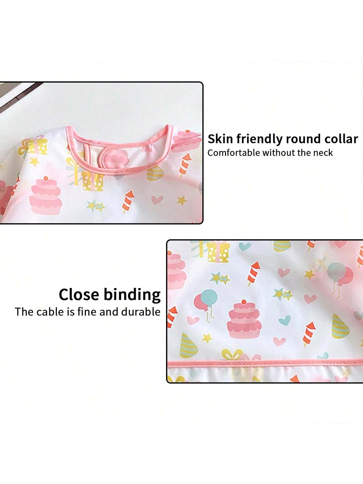 1pc Summer Breathable Lightweight Baby Bib Apron, Infant Feeding Smock, Unisex Toddler Cartoon Print Bib, (Note: Bib Cannot Be Machine Washed Or Ironed, Suitable For Infants/Toddlers 1-3 Years Old, He