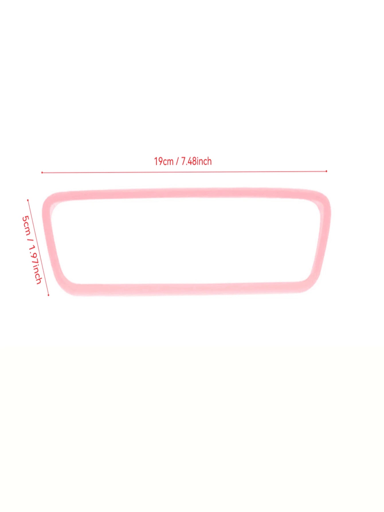 1pc Tesla Model3/Y Interior Rearview Mirror Silicone Frame Trim Accessories, Decoration