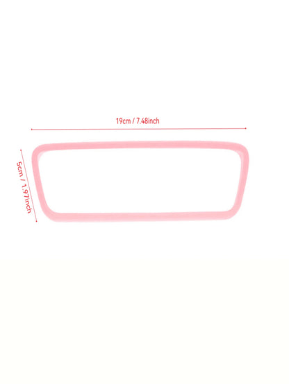 1pc Tesla Model3/Y Interior Rearview Mirror Silicone Frame Trim Accessories, Decoration