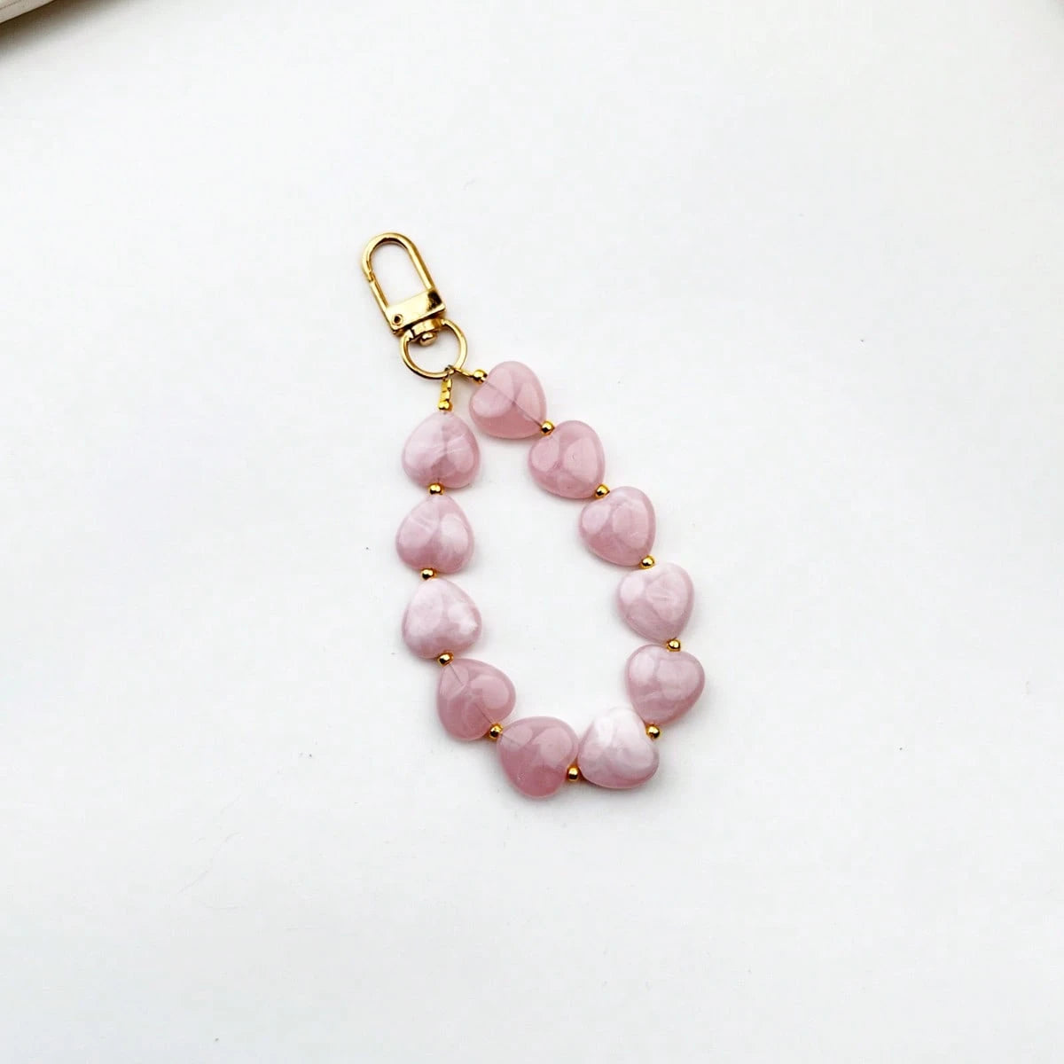 1pc Tie Dye Heart Beaded Keychain Pendant, Suitable For Decorating Various Keys And Car Keys, Small Gift For Family And Friends