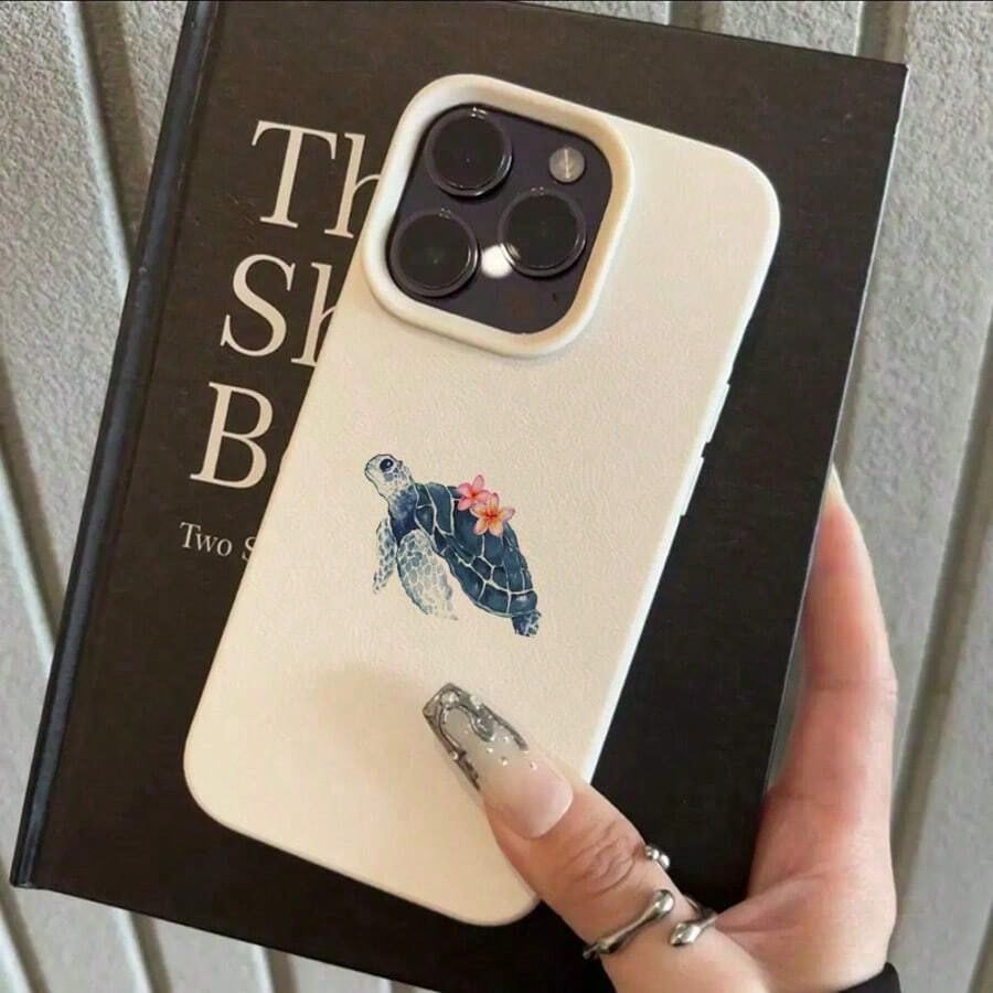 1pc TPU Material Fresh Sea Turtle & Broccoli Collage Pattern Phone Case, Compatible With Apple 17 Pro Max/17/16 Pro Max/15/13/12/11, S20 FE/A15/S24/A55, Note 11/12/13 Pro, Full Coverage Anti-Drop So