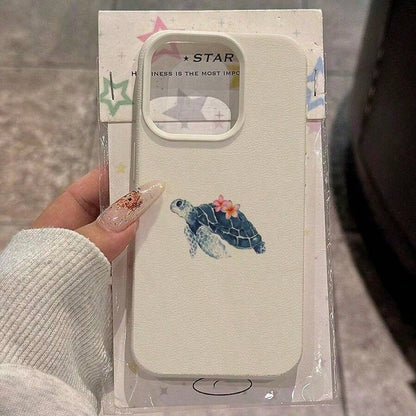 1pc TPU Material Fresh Sea Turtle & Broccoli Collage Pattern Phone Case, Compatible With Apple 17 Pro Max/17/16 Pro Max/15/13/12/11, S20 FE/A15/S24/A55, Note 11/12/13 Pro, Full Coverage Anti-Drop So