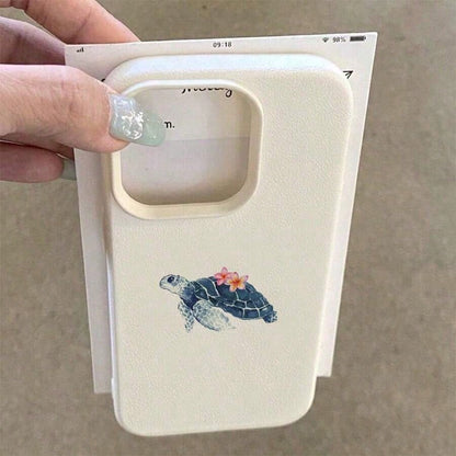 1pc TPU Material Fresh Sea Turtle & Broccoli Collage Pattern Phone Case, Compatible With Apple 17 Pro Max/17/16 Pro Max/15/13/12/11, S20 FE/A15/S24/A55, Note 11/12/13 Pro, Full Coverage Anti-Drop So