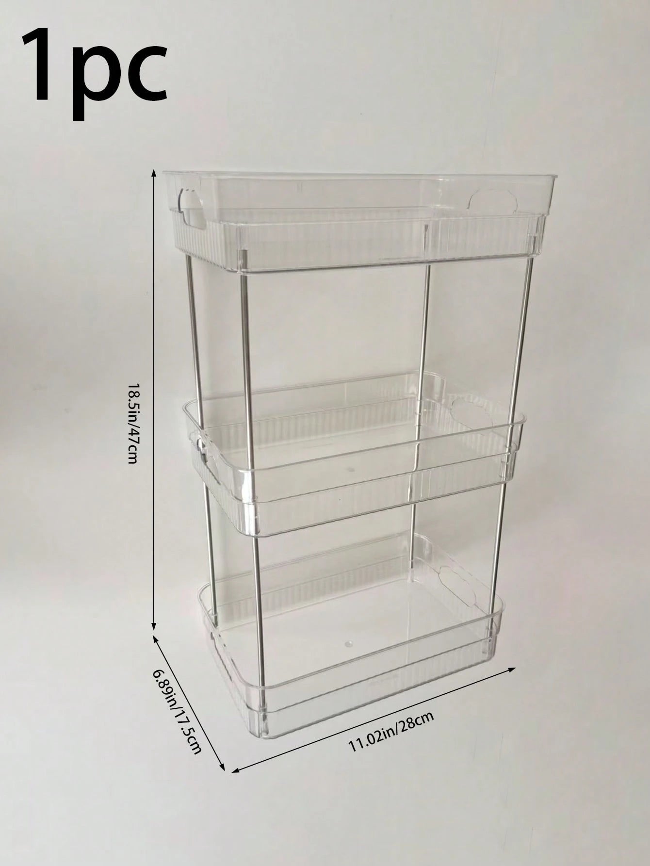 1pc Transparent Bathroom Organizer Rack Plastic Makeup Storage Shelf Skincare Cosmetics Lipstick Holder, Towel Storage Rack, Toothbrush Toothpaste Daily Necessities Storage, Multi-Scene Corner Storage