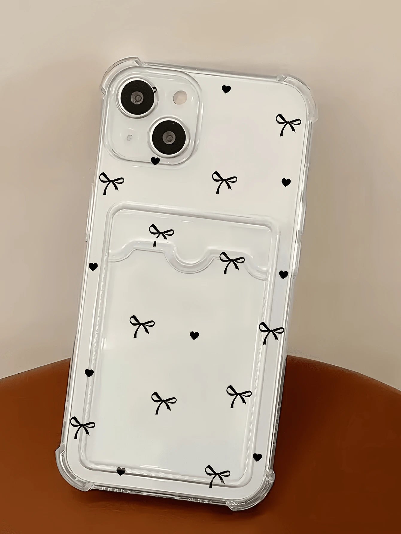 1pc Transparent Butterfly & Heart Pattern TPU Shockproof Full Body Phone Case, Compatible With Apple 17, 16, 15, 14, 13, 12, 11 Pro Max, Air, And Series