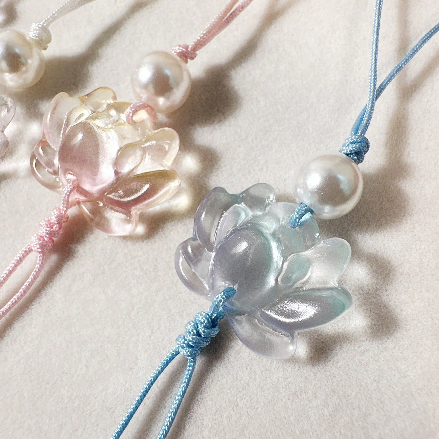 1pc Transparent Lily Of The Valley Oriental Style Beaded Phone Lanyard, Keychain, Bag Charm, Delicate Gift For Women