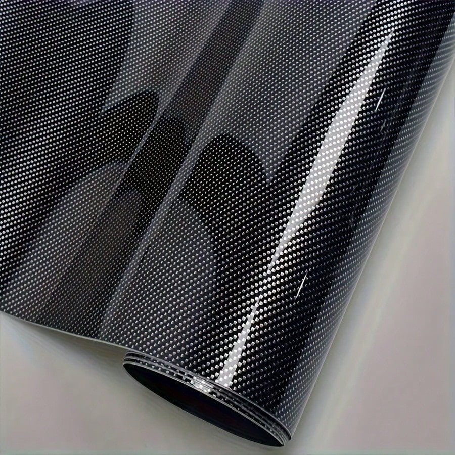 1pc Ultra-Bright Carbon Fiber 9D Carbon Fiber Interior Decal Sticker, Heat Resistant For Automotive And Motorcycle Body, Rearview Mirror, Interior And Exterior Customization, Protective Film