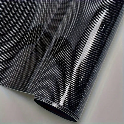 1pc Ultra-Bright Carbon Fiber 9D Carbon Fiber Interior Decal Sticker, Heat Resistant For Automotive And Motorcycle Body, Rearview Mirror, Interior And Exterior Customization, Protective Film