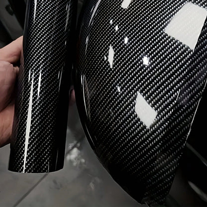 1pc Ultra-Bright Carbon Fiber 9D Carbon Fiber Interior Decal Sticker, Heat Resistant For Automotive And Motorcycle Body, Rearview Mirror, Interior And Exterior Customization, Protective Film