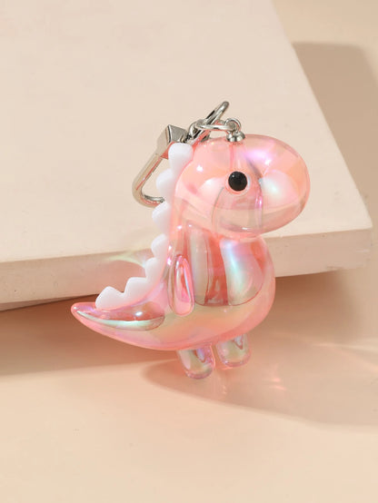 1pc Unisex New Electroplated Iridescent Cute Small Dinosaur Keychain Cartoon DIY Charm, Suitable For Gifts, Bag Decor