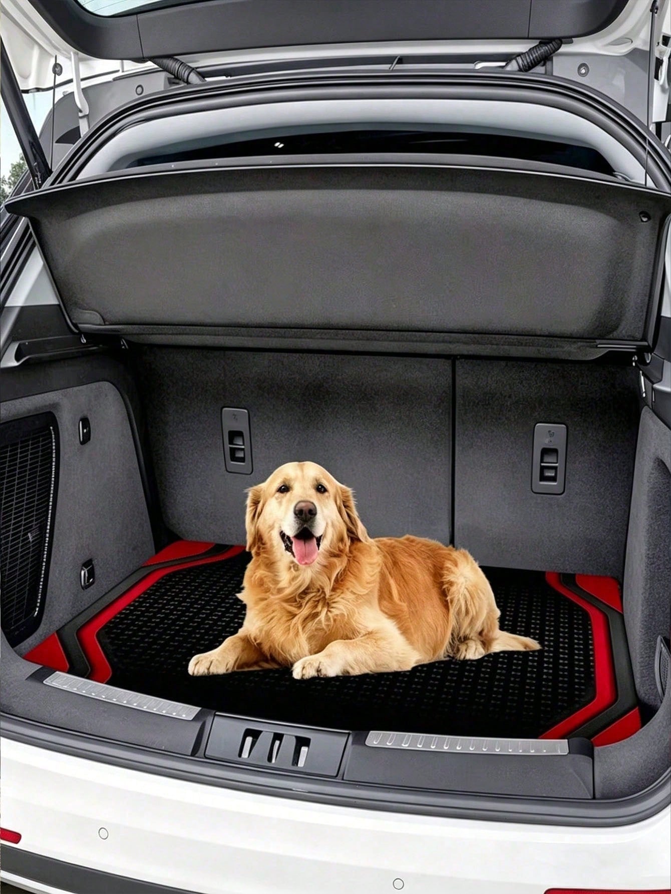 1PC Universal Adjustable Car Trunk Mat, Durable Dust-Proof, Easy To Clean Cargo Liner, Waterproof Anti-Slip For SUV Truck Van Pet Travel Luggage Storage