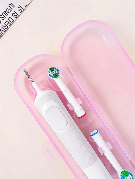 1pc Universal Electric Toothbrush Storage Box, Portable Travel Toothbrush Holder, Dustproof Toothbrush Cover, Semi-Transparent Electric Toothbrush Case, Suitable For Home Daily Use And Business Travel