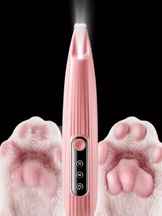 1pc USB Pet Shaver With LED Light, Electric Shaver, Paw And Claw Shaving Tool For Cats And Dogs, White And Pink Color Options, Can Shave Paw Hair, Ear Hair, Eye Hair, Private Parts Of The Hair, Suitab
