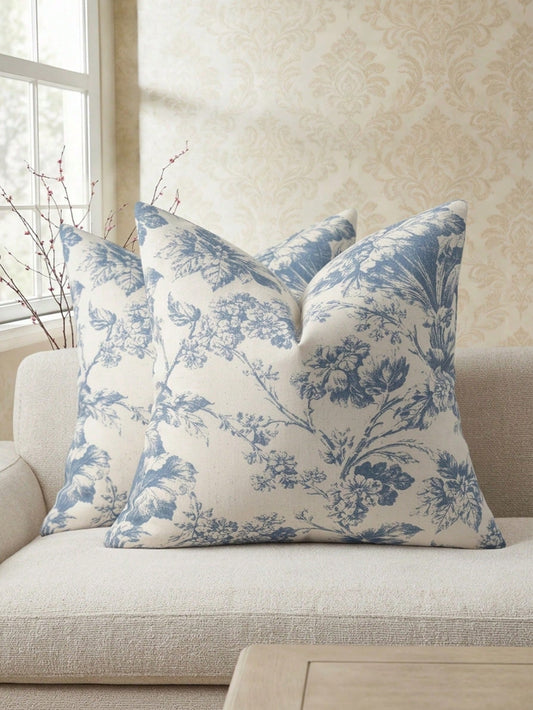 1pc Vintage Tropical Plant & Floral Pattern Decorative Throw Pillow Cover, Suitable For Sofa, Sofa Bed, Chair, Home Decor Accent