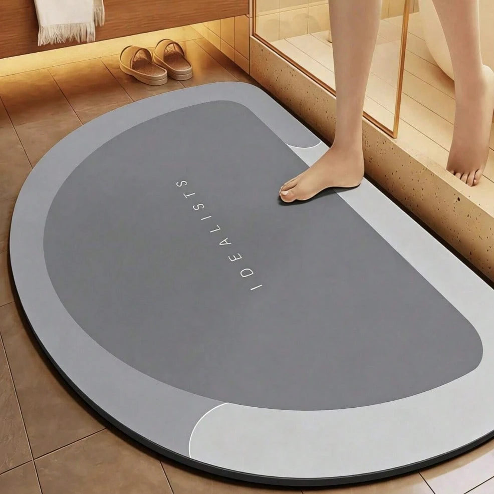 1pc Waterproof Anti-Slip Bathroom Mat, Bathroom Or Kitchen Rug, Quick Drying, Suitable For Hallway, Bedside, Shower, Laundry Room And Entrance. Perfect As Holiday Gift And Family Gathering. Color And