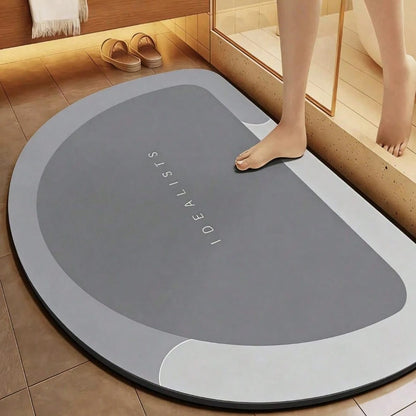 1pc Waterproof Anti-Slip Bathroom Mat, Bathroom Or Kitchen Rug, Quick Drying, Suitable For Hallway, Bedside, Shower, Laundry Room And Entrance. Perfect As Holiday Gift And Family Gathering. Color And