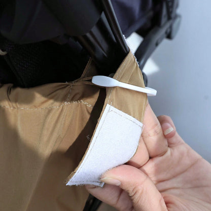 1pc Waterproof Bear Stroller Organizer Bag, Fashionable Mom Casual Waterproof Storage Bag, Large Capacity Stroller Hanging Bag, Suitable For Baby Clothes Storage And Outdoor Use