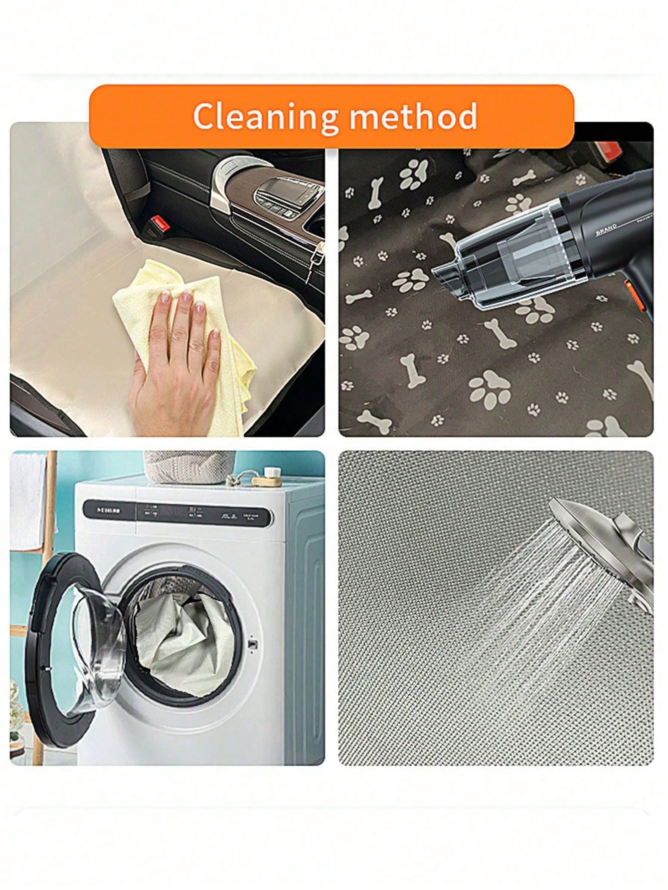 1pc Waterproof & Wear-Resistant Oxford Cloth Printed Pet Mat, Suitable For Front/Rear Seats, Outdoor Travel Pet Pad, Waterproof Pet Car Seat Cover, Pet Supplies