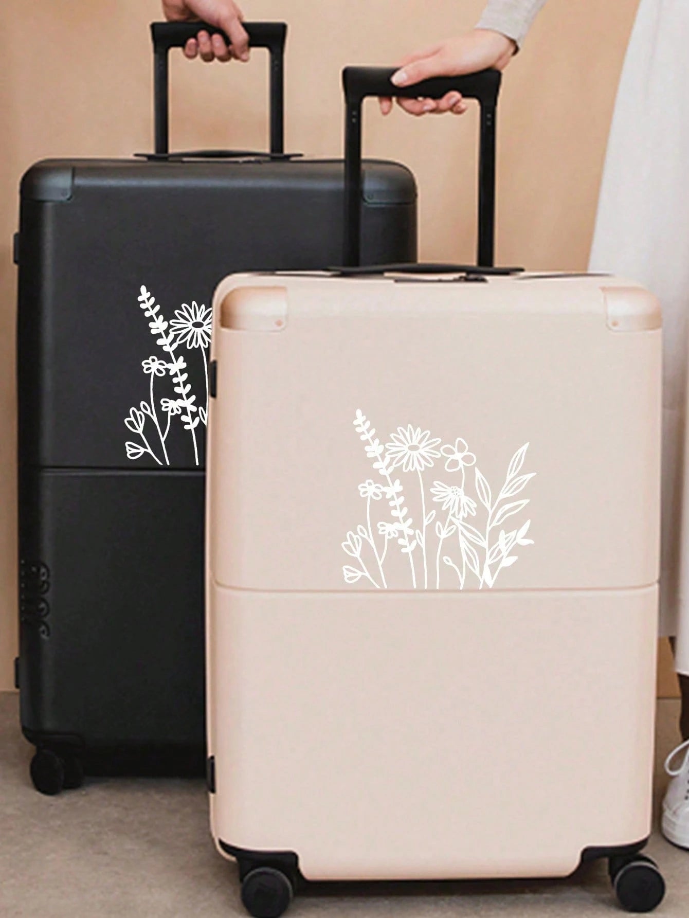 1pc Wild Flowers Stickers For Window Back Laptop Luggage Tuning Auto Accessories Car Sticker Decal For Women