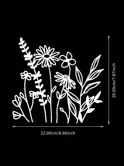 1pc Wild Flowers Stickers For Window Back Laptop Luggage Tuning Auto Accessories Car Sticker Decal For Women