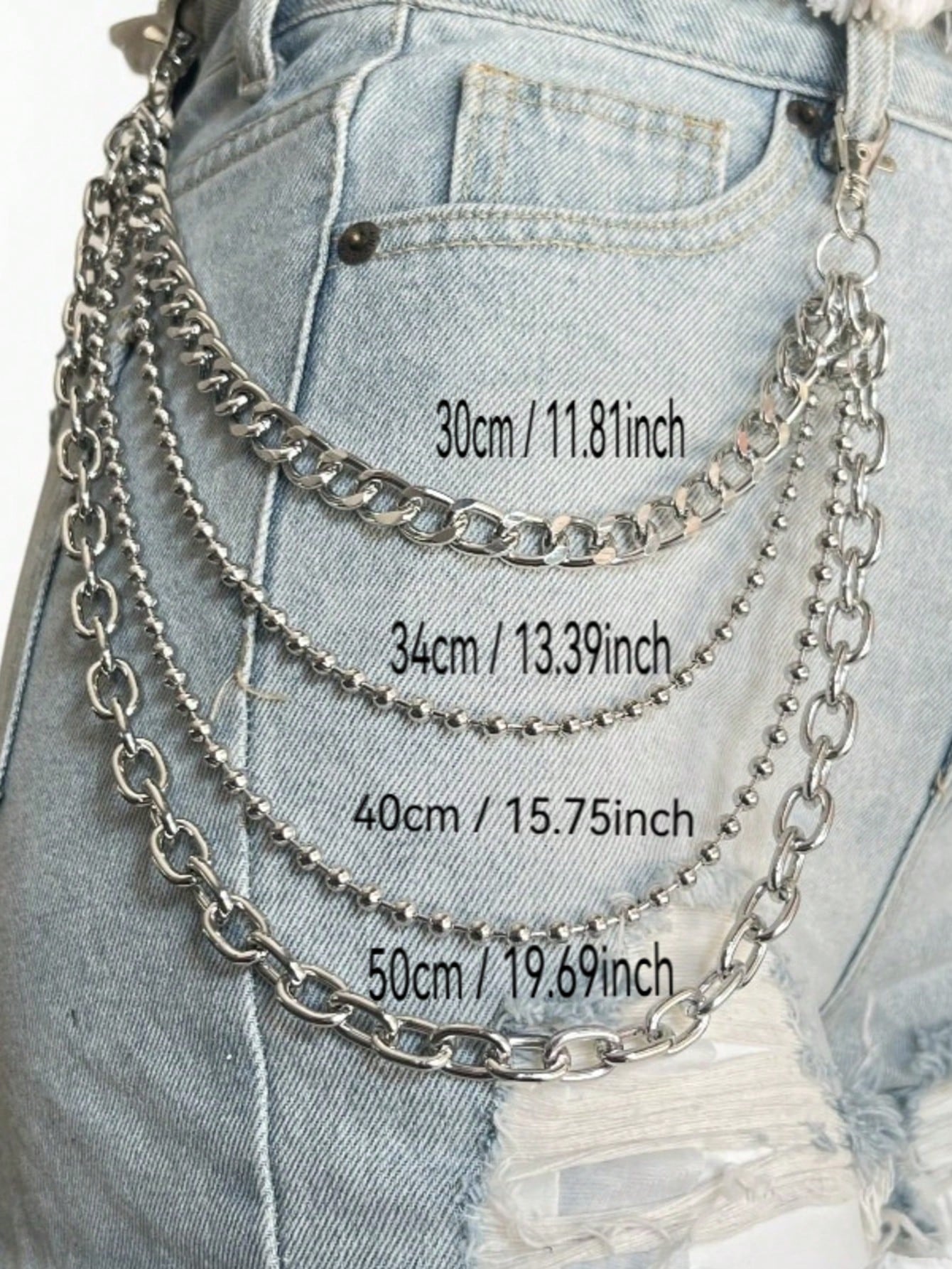 1pc Women's Plus Size Sexy Black Waist Belt Chain, Gothic Style Cincher With Studs And Tassels, Suitable For Everyday, Commute, Music Festivals, Halloween Parties, And Celebrations