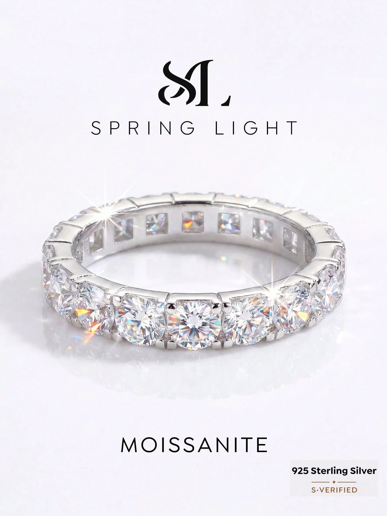 1Pc X Shape Moissanite Diamond Ring 925 Sterling Silver Simple Romantic Ring Eternity Ring Wedding Anniversary Ring Luxury Jewelry Gift