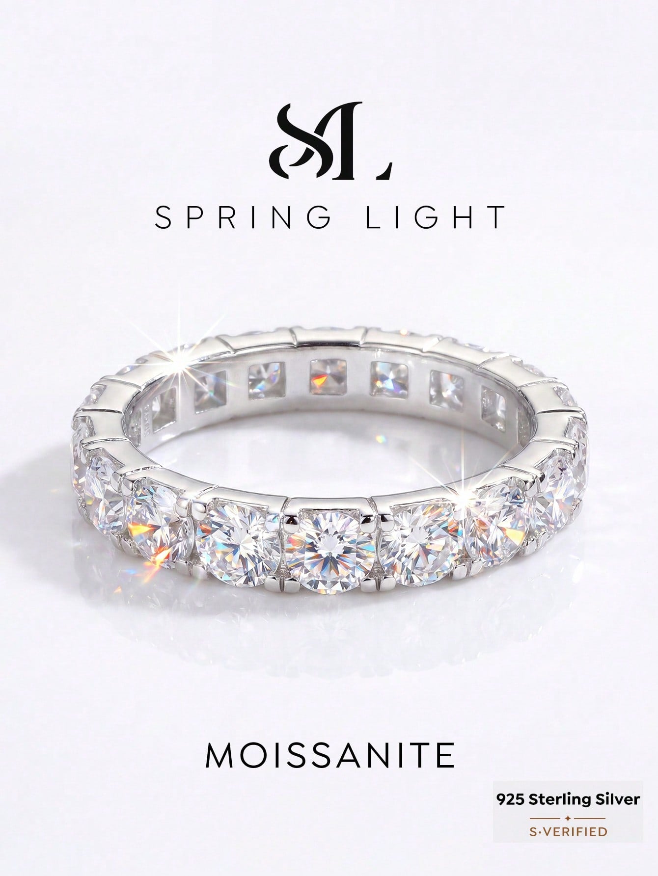 1Pc X Shape Moissanite Diamond Ring 925 Sterling Silver Simple Romantic Ring Eternity Ring Wedding Anniversary Ring Luxury Jewelry Gift