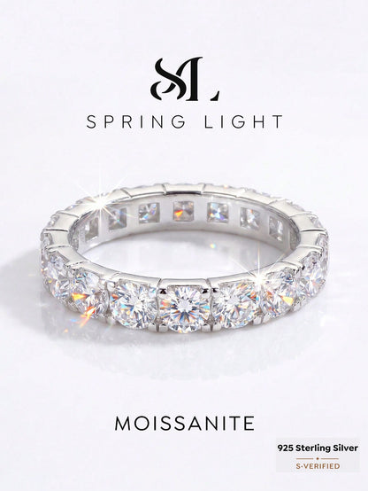 1Pc X Shape Moissanite Diamond Ring 925 Sterling Silver Simple Romantic Ring Eternity Ring Wedding Anniversary Ring Luxury Jewelry Gift