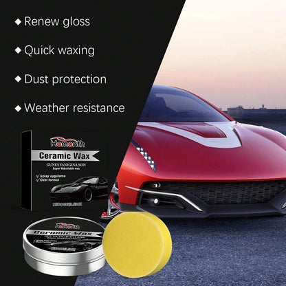 1PCS Ceramic Wax Cream For Cars,Advanced Car Coating & Polishing Wax,Strong Protection & Long-Lasting Shine,Waterless Ceramic Wax, For All Paint Strong Protection Car Coating Polishing Wax,Uto Car Scr