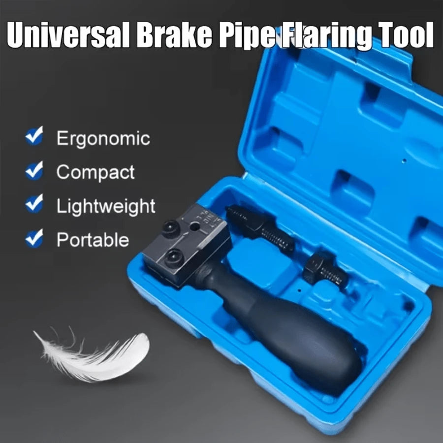 1set Brake Line Flaring Tool Set, 3/16" SAE Double Flare, Uncharged Manual Operation, Compatible With Various Models, Car Repair Flaring Tools Kit With Case, Heavy-Duty Design For Reliable Performance
