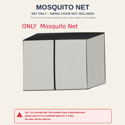 1set Patio Swing Mosquito Net For 3-Seat Outdoor Garden Swing Chair, ONLY Mosquito Net Cover Canopy Netting With Zipper For Backyard Patio Yard