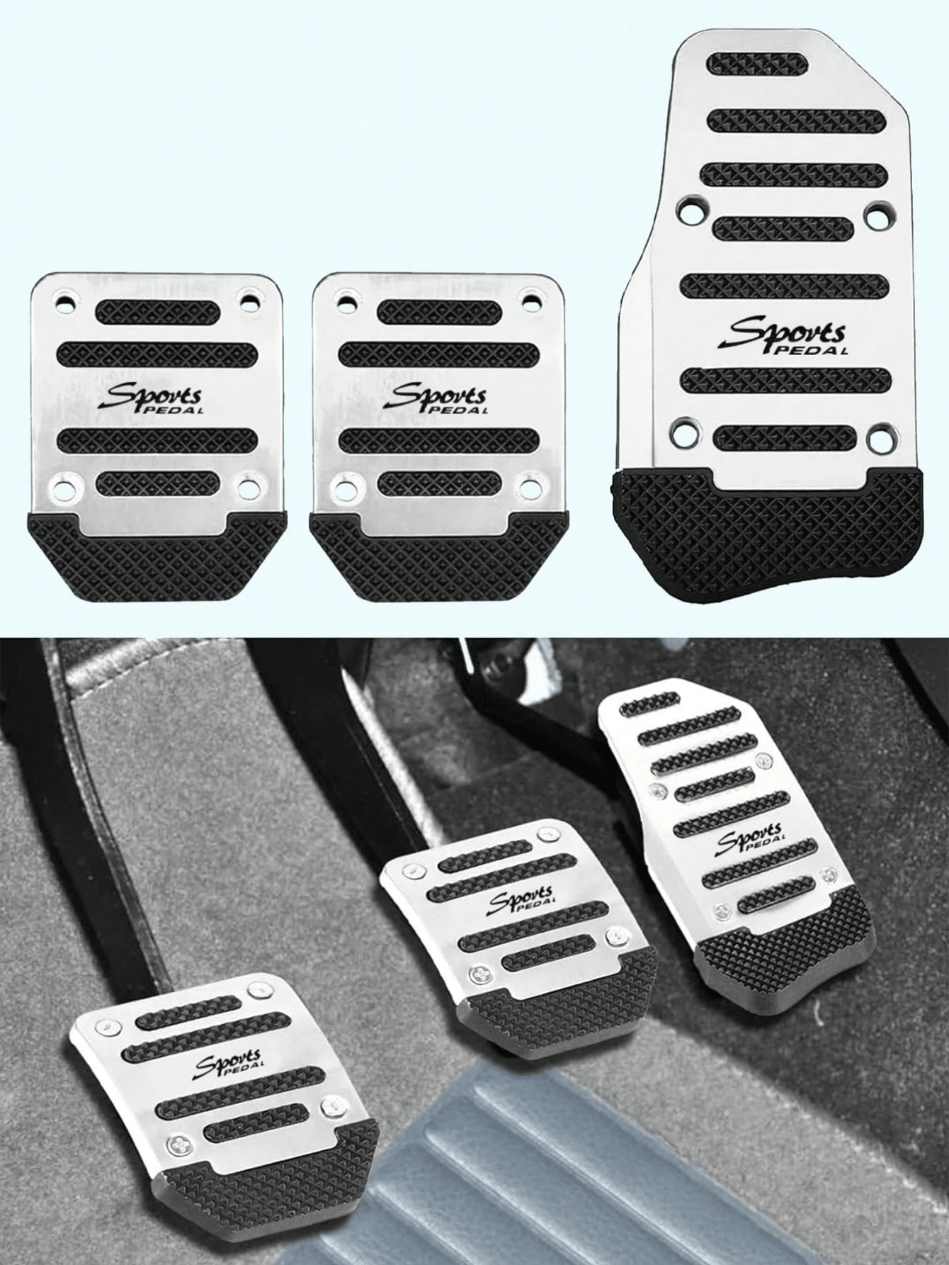 2/3pcs Car Brake Accelerator Pedal, Anti-Slip Car Pedal Covers, Manual/Automatic Transmission Brake Accelerator Pedal, Car Accessories