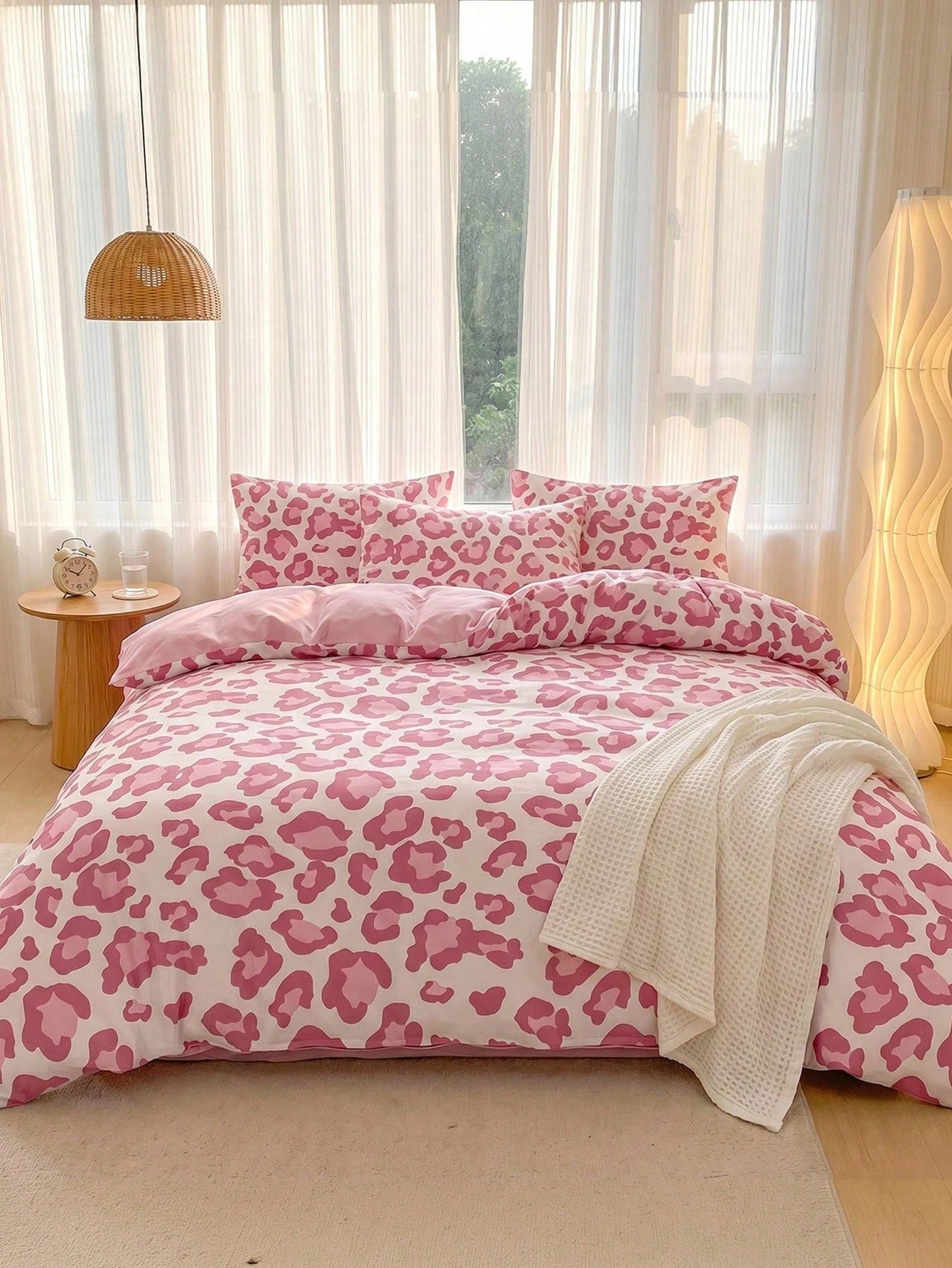 2/3pcs Leopard Print Duvet Cover Set, Dorm Bedding, Cozy Room Decor, Skin-Friendly Breathable, Ultra Soft Anti-Pilling, No Duvet Insert, Suitable For Single/Double/Queen/King Bed, All Season, Machine