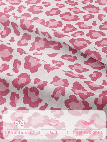 2/3pcs Leopard Print Duvet Cover Set, Dorm Bedding, Cozy Room Decor, Skin-Friendly Breathable, Ultra Soft Anti-Pilling, No Duvet Insert, Suitable For Single/Double/Queen/King Bed, All Season, Machine
