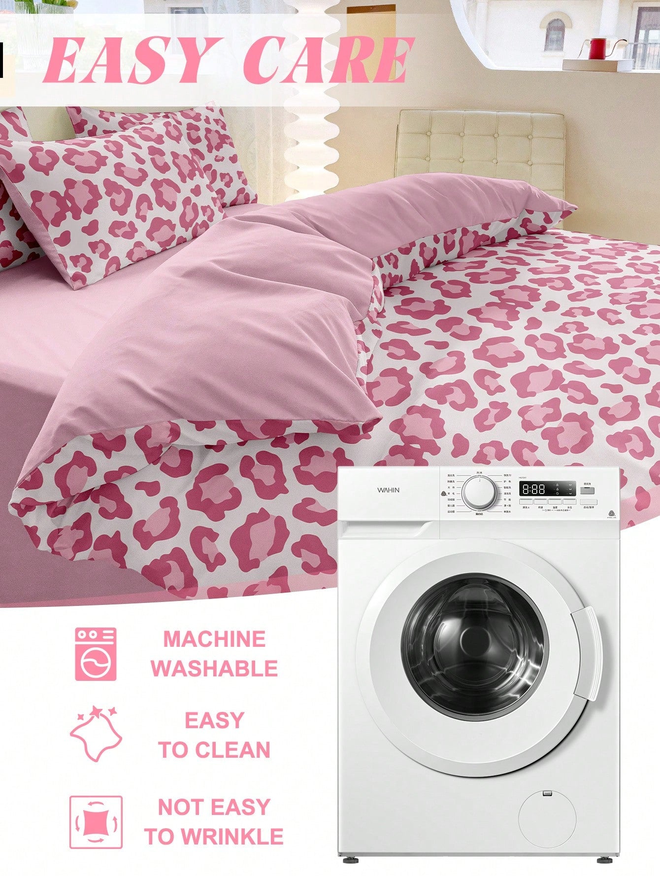 2/3pcs Leopard Print Duvet Cover Set, Dorm Bedding, Cozy Room Decor, Skin-Friendly Breathable, Ultra Soft Anti-Pilling, No Duvet Insert, Suitable For Single/Double/Queen/King Bed, All Season, Machine