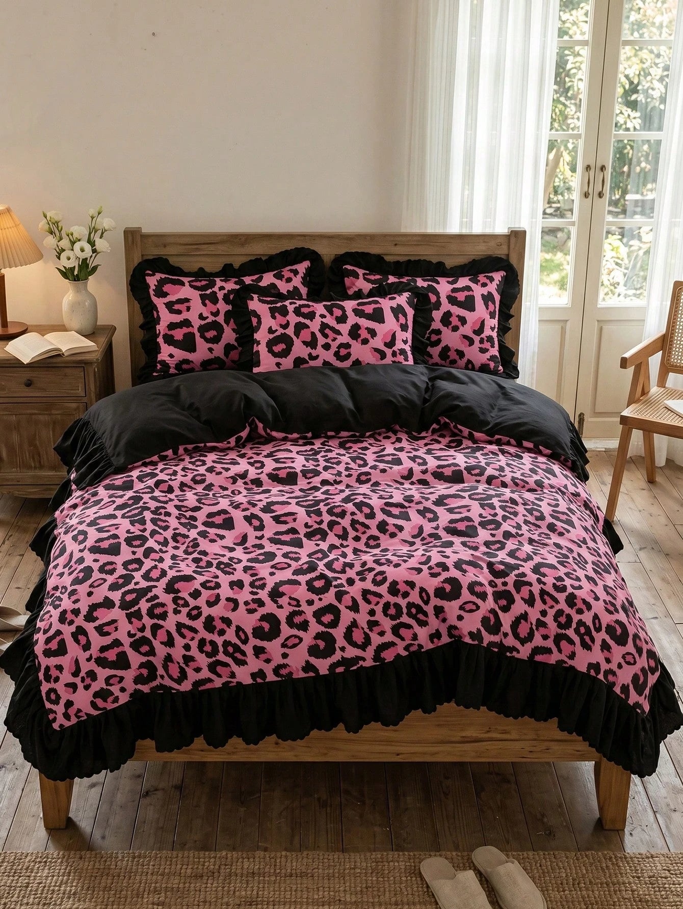 2/3pcs Ruffle Duvet Cover Set, Dorm Bedding, Cozy Room Decor, Skin-Friendly Breathable, Super Soft Anti-Pilling, No Duvet Insert Included, Suitable For Twin/Full/Queen/King Bed, All Season, Machine Wa