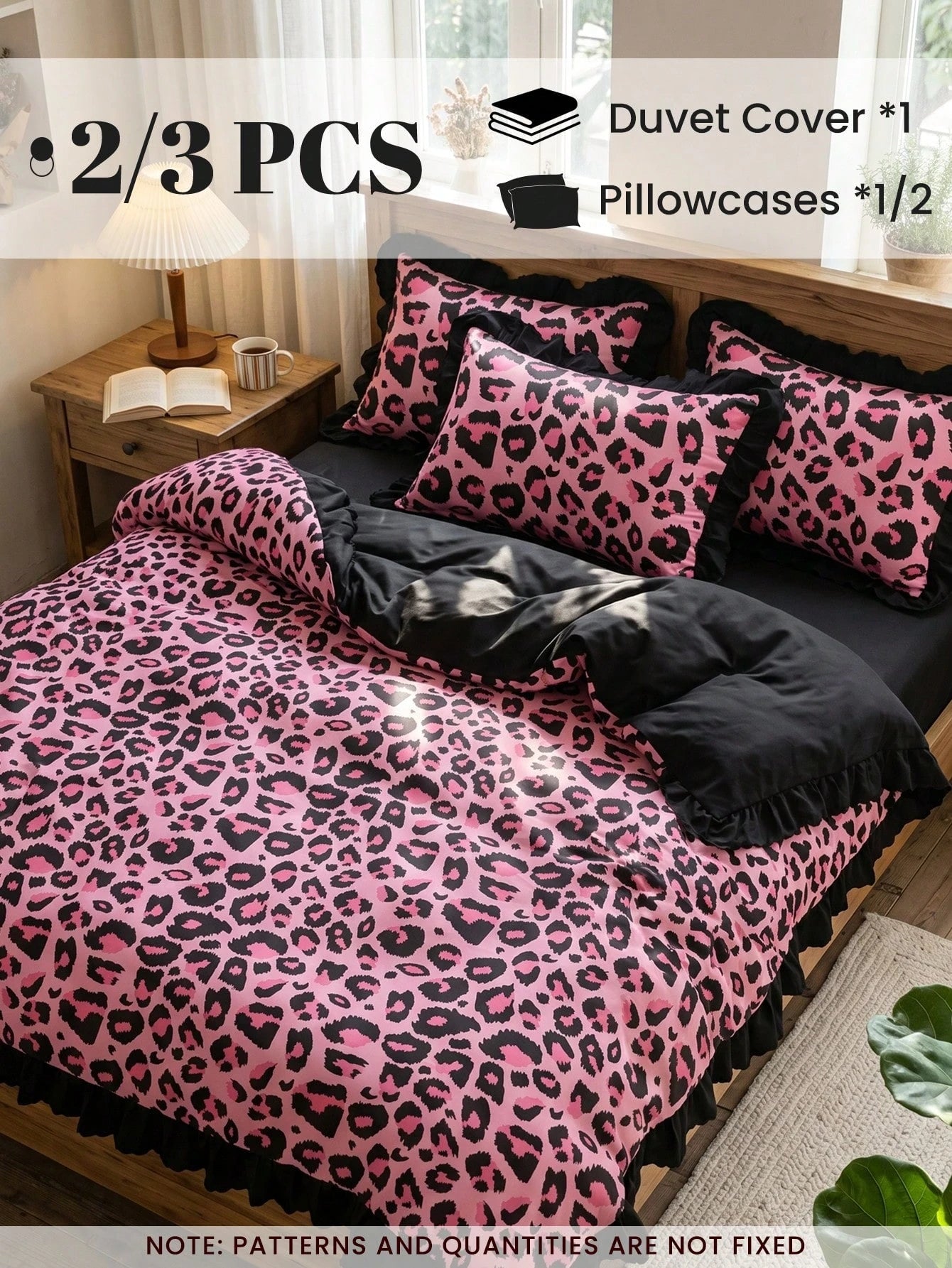 2/3pcs Ruffle Duvet Cover Set, Dorm Bedding, Cozy Room Decor, Skin-Friendly Breathable, Super Soft Anti-Pilling, No Duvet Insert Included, Suitable For Twin/Full/Queen/King Bed, All Season, Machine Wa