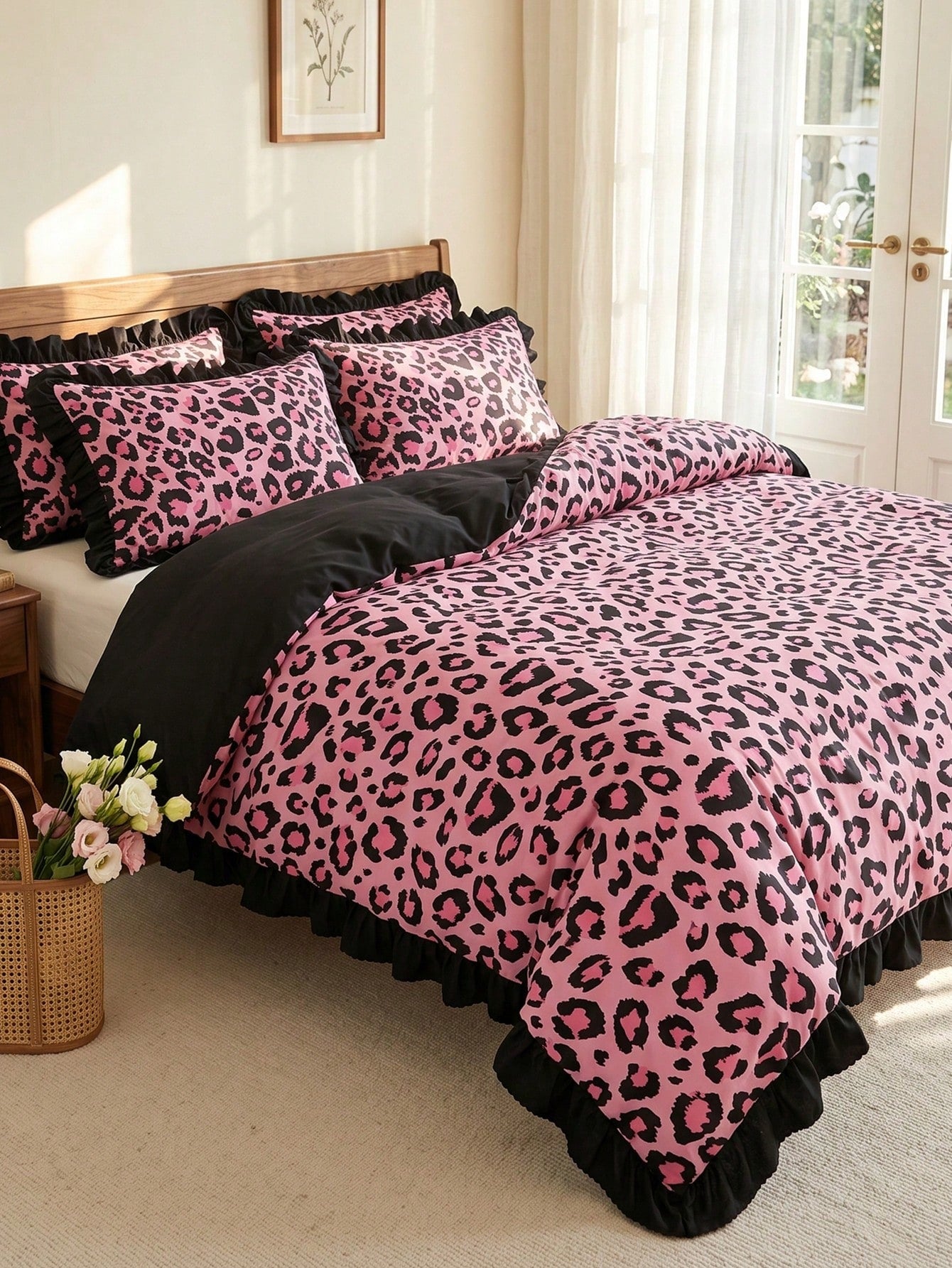 2/3pcs Ruffle Duvet Cover Set, Dorm Bedding, Cozy Room Decor, Skin-Friendly Breathable, Super Soft Anti-Pilling, No Duvet Insert Included, Suitable For Twin/Full/Queen/King Bed, All Season, Machine Wa