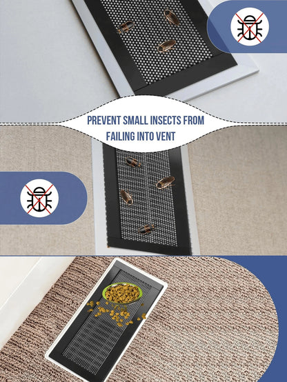 2/4/8pcs Household Magnetic Vent Covers- 4x10 Inch PVC Mesh, Dust And Debris Proof, Pest Resistant, For Ceiling And Floor Vents