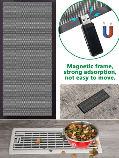 2/4/8pcs PVC Floor Vent Magnetic Vent Covers, Magnetic Exhaust Mesh Covers, Home HVAC Vent Anti-Insect Mesh, Wall/Ceiling/Floor Vent Filters, Durable And Stylish Ventilation Solutions, Modern Ventilat