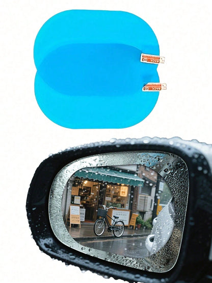 2/4pcs Car Rearview Mirror Film, Waterproof Reflective Film, Anti-Fog Nano Coating, Suitable For Car Rearview Mirrors And Side Windows