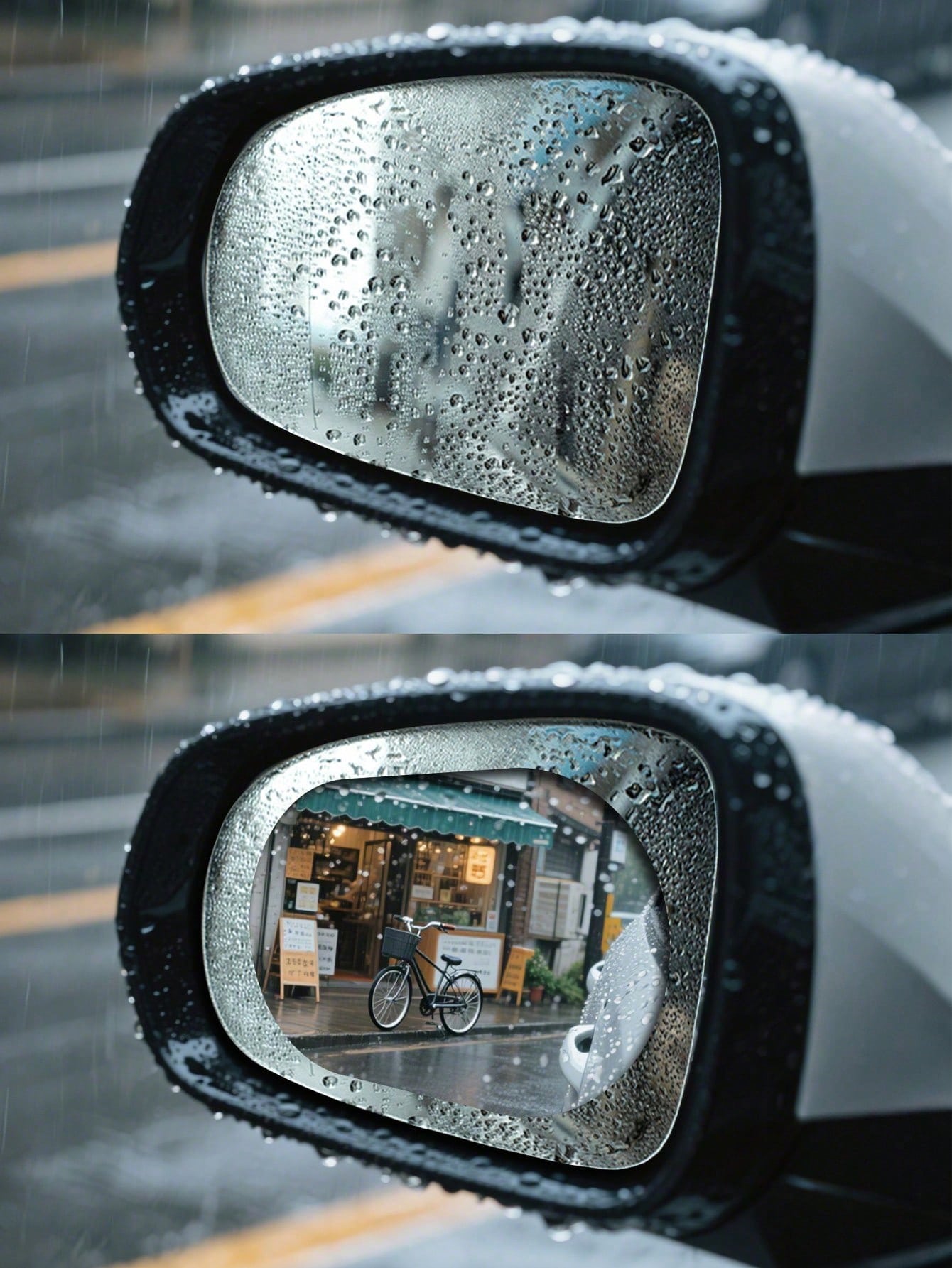 2/4pcs Car Rearview Mirror Film, Waterproof Reflective Film, Anti-Fog Nano Coating, Suitable For Car Rearview Mirrors And Side Windows