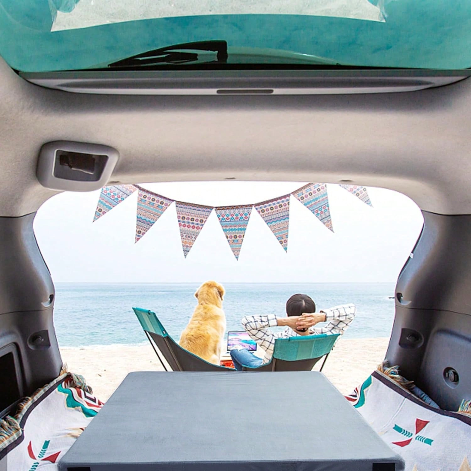 2.5 Inch Memory Foam Camping Pad, Waterproof Roll Up Sleeping Pad For Adults, Comfortable Thick Floor Sleeping Mats For Car Truck Tent With Removable Travel Bag