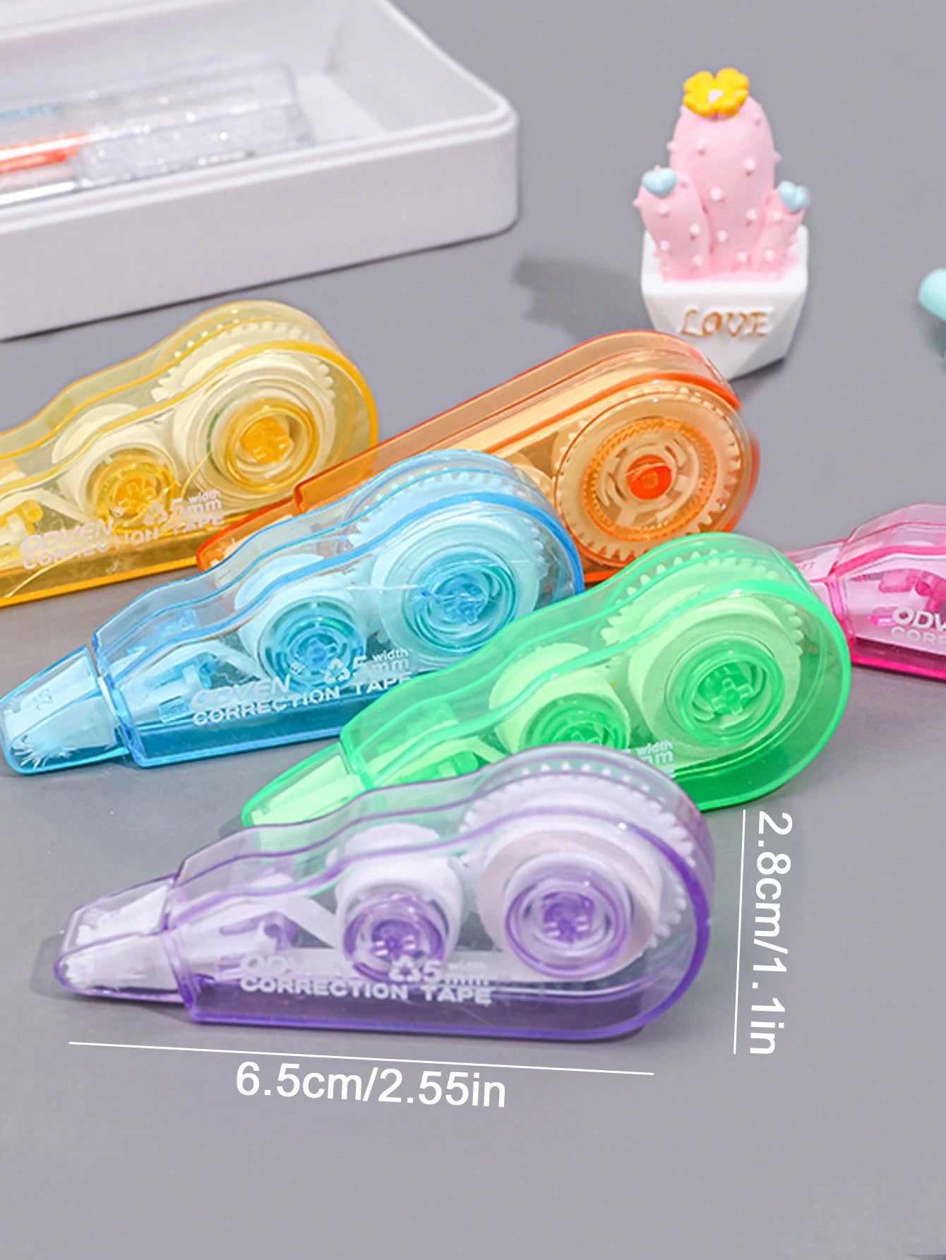 2/6pcs Mixed Color Correction Tape, Back To School