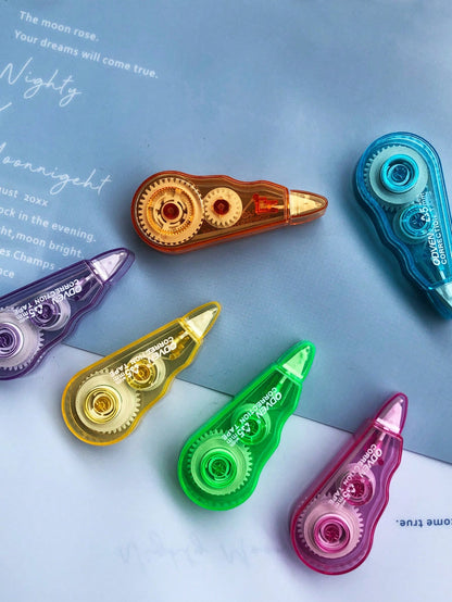 2/6pcs Mixed Color Correction Tape, Back To School
