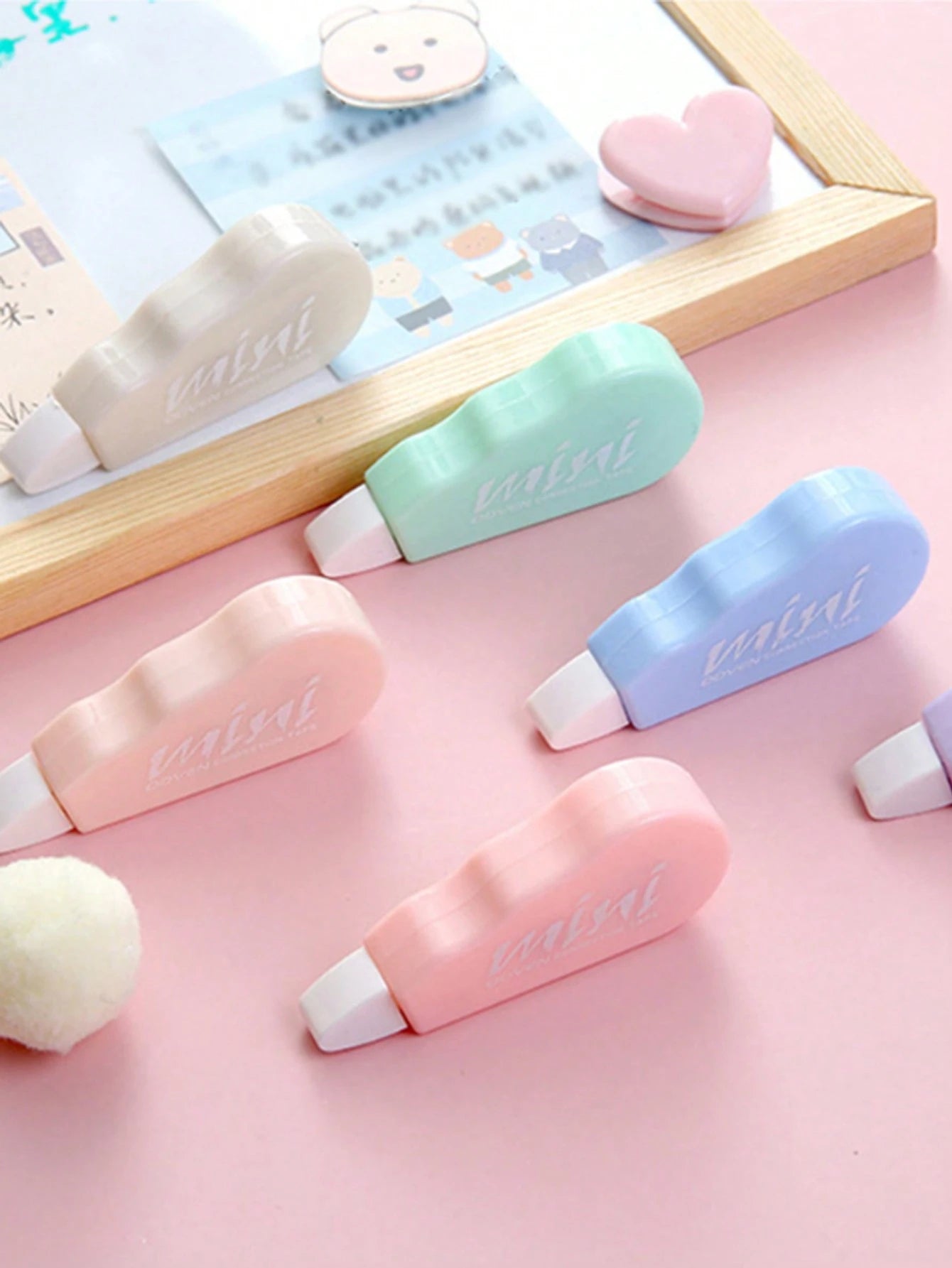 2/6pcs Mixed Color Correction Tape, Back To School