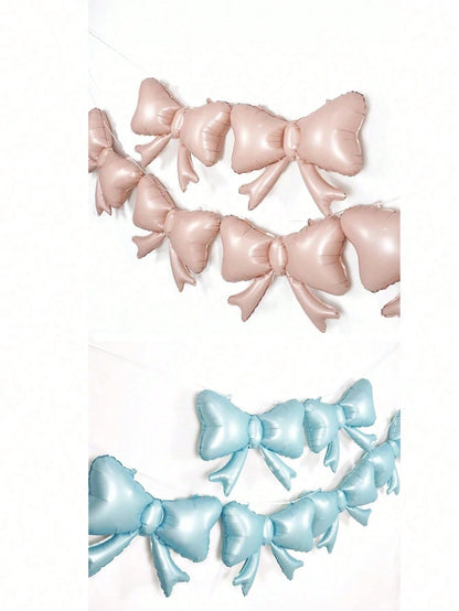 2/7 Sets Of Pink And Pink Heart-Shaped Balloons And Bows, Suitable For Weddings, Birthdays, Valentine's Day, Parties