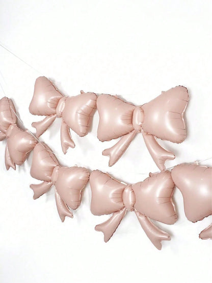 2/7 Sets Of Pink And Pink Heart-Shaped Balloons And Bows, Suitable For Weddings, Birthdays, Valentine's Day, Parties